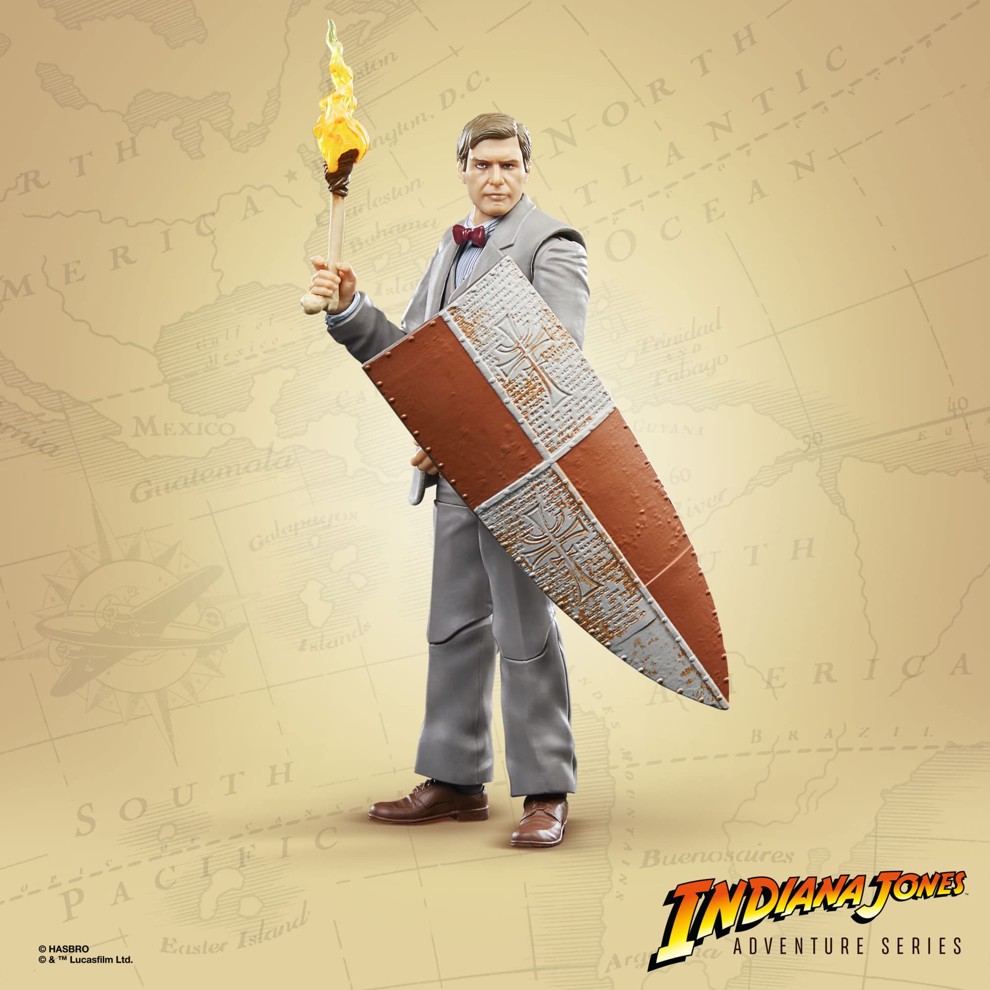 Hasbro Indiana Jones Last Crusade collection display for fans.