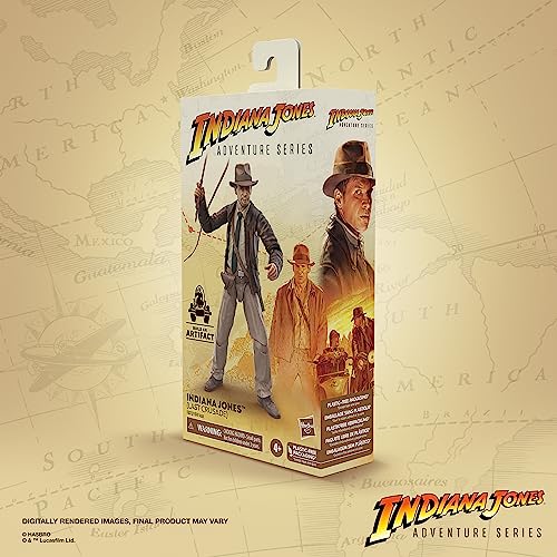 Hasbro Indiana Jones Last Crusade figure in hand, showcasing premium deco.