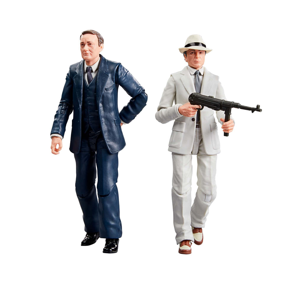 Hasbro Indiana Jones Marcus Brody figure in dynamic pose for display.