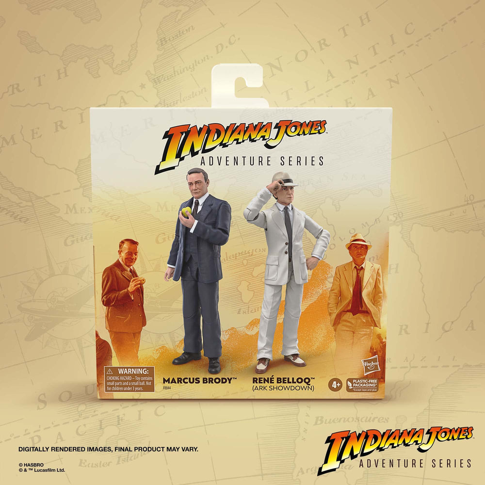 Hasbro Indiana Jones Rene Belloq Ark Showdown figure with premium deco for collection.