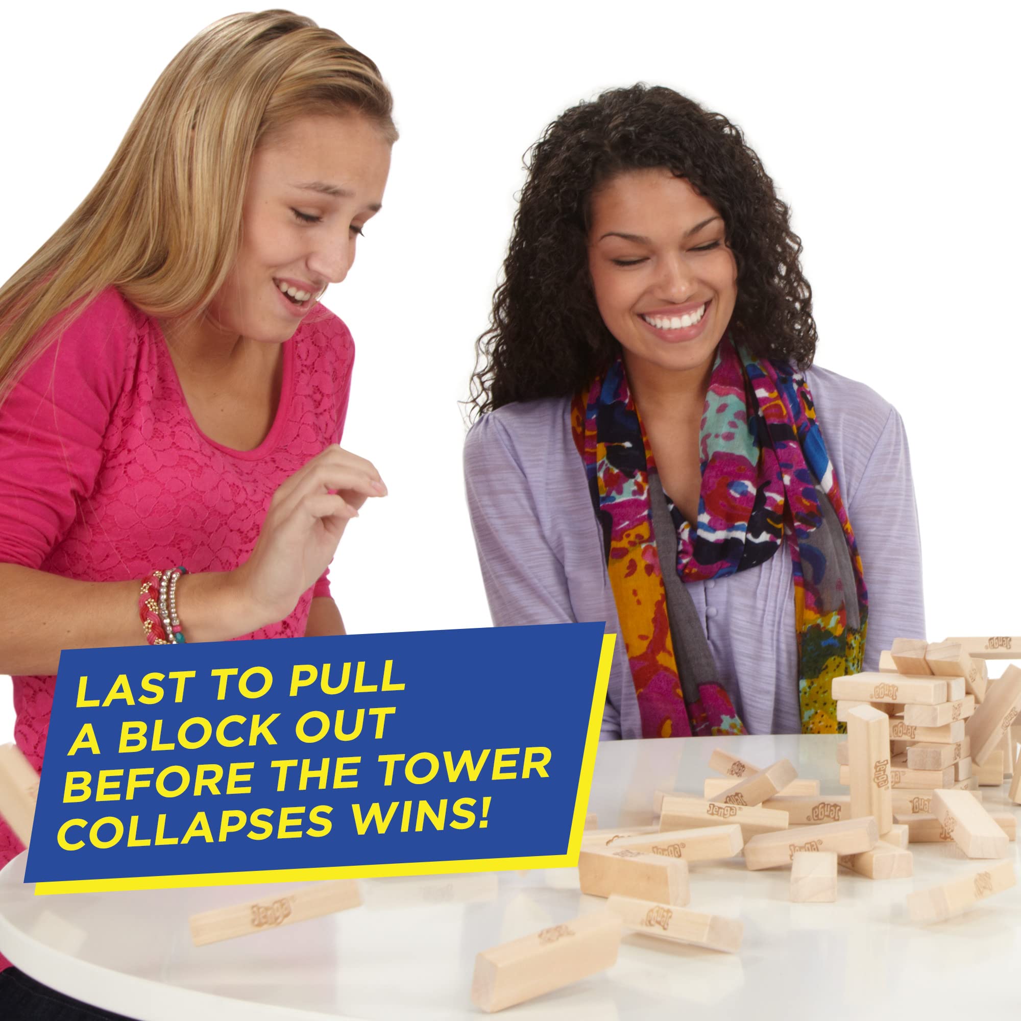 Hasbro Jenga compact storage sleeve for travel