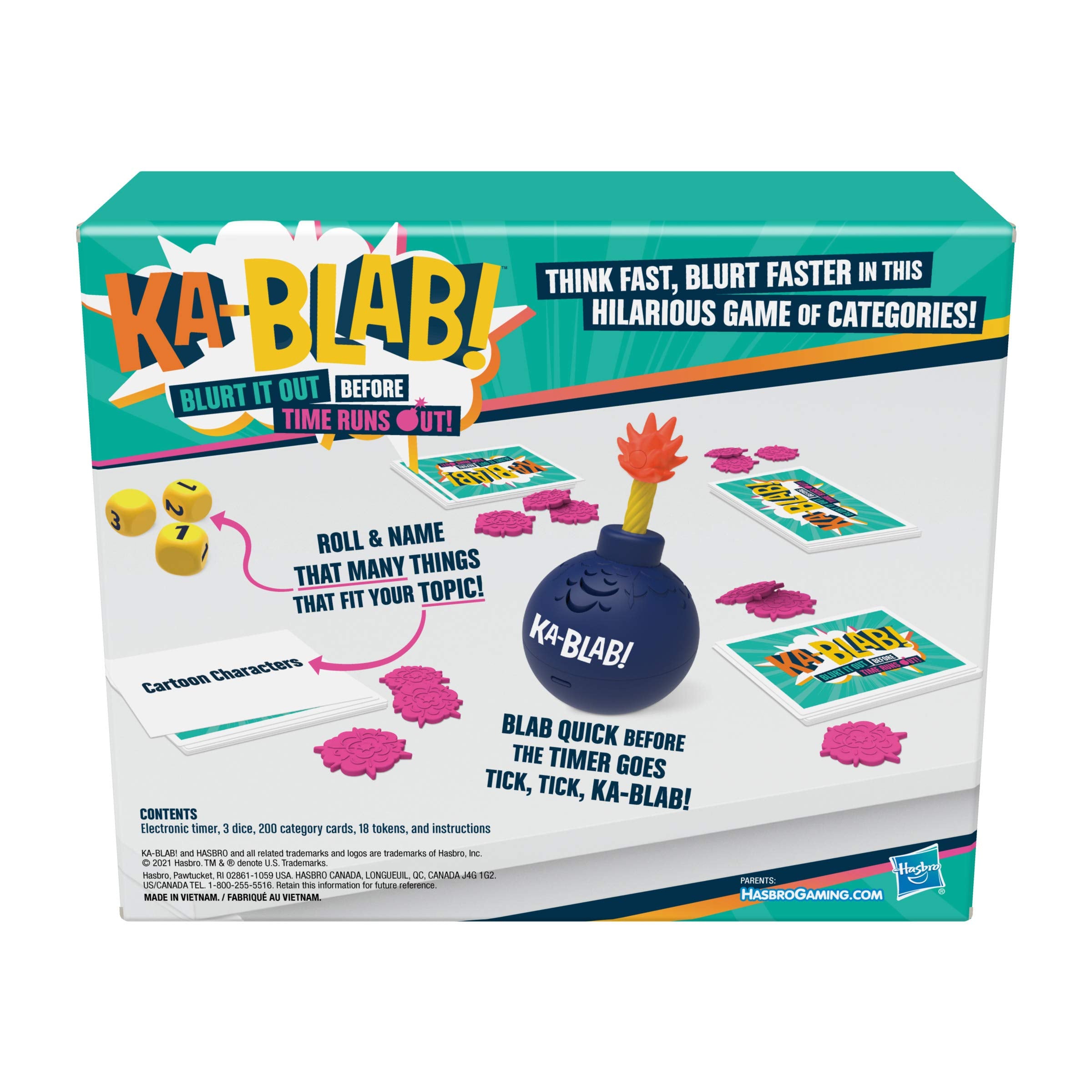 Hasbro Ka-Blab! timer creates suspense as rounds race to blurting.