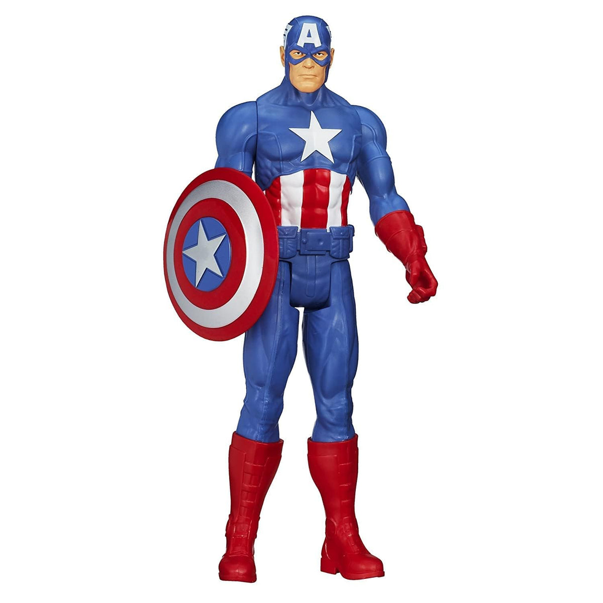 Hasbro Marvel Avengers Captain America Titan Hero figure in dynamic pose for imaginative play.