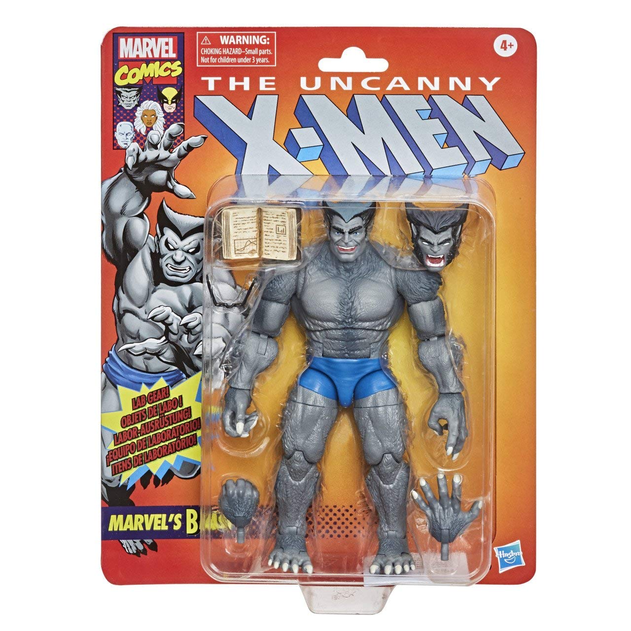 Marvel Hasbro Beast 15 cm figure front view for display and dynamic posing.