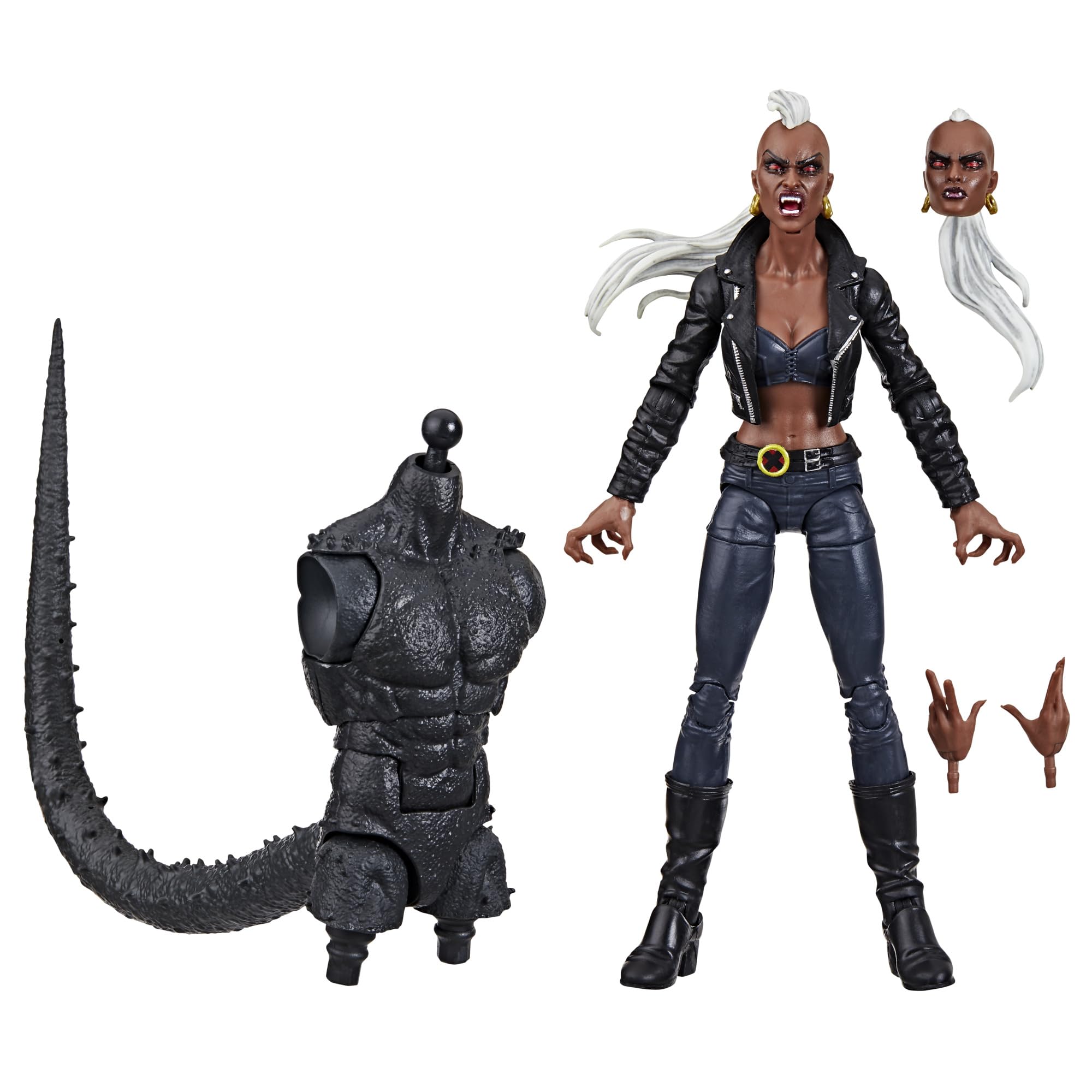 Hasbro Marvel Bloodstorm figure front view showing poseable joints for dynamic display.