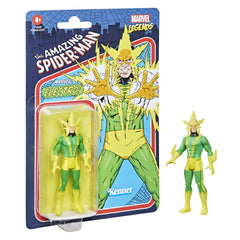 Hasbro Marvel Electro Retro 375 figure showcases classic design for display.
