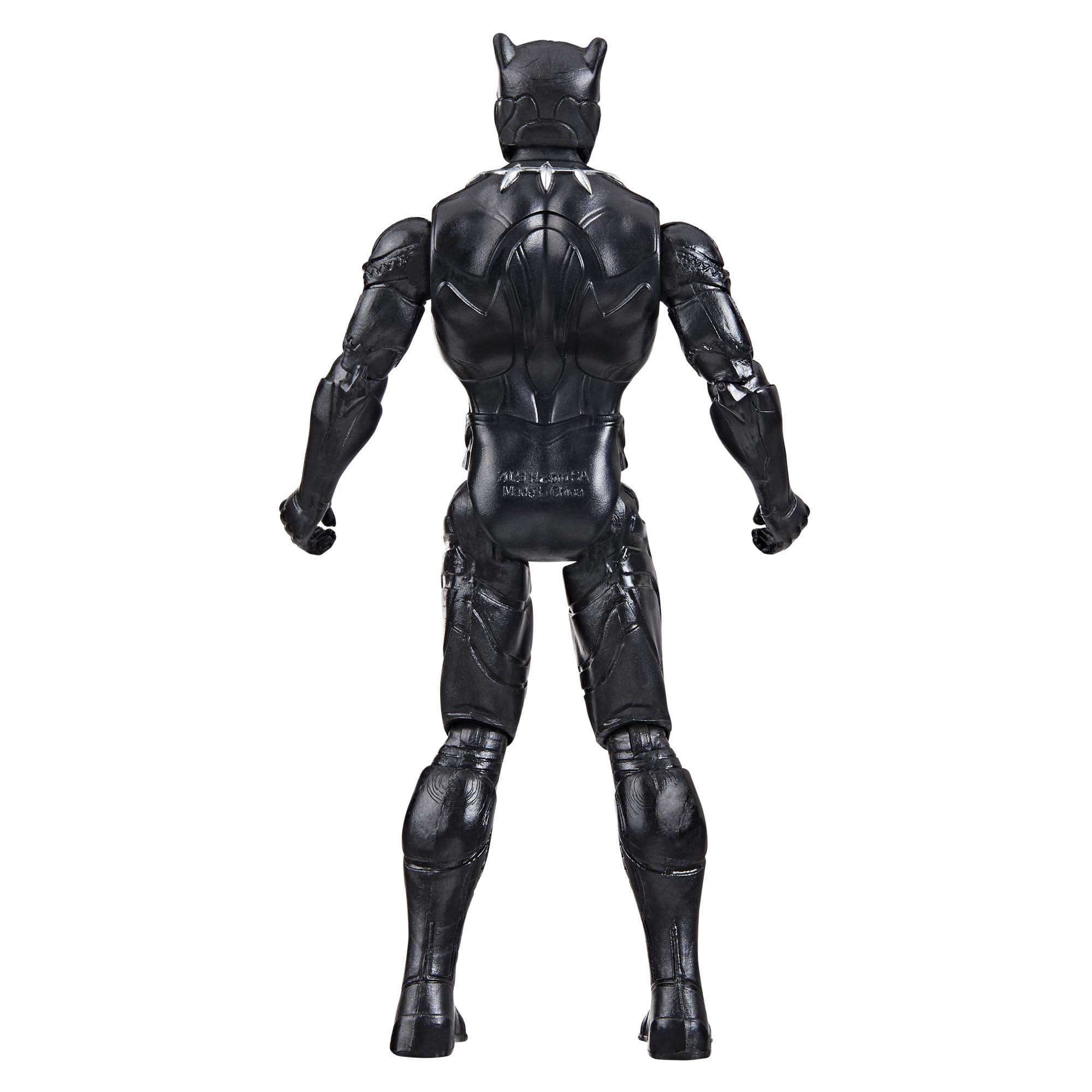 Hasbro Marvel Black Panther figure with articulation points for dynamic poses.