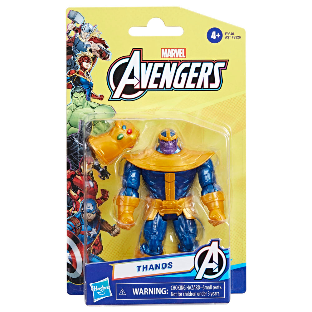 Hasbro Marvel Epic Hero Thanos cardback packaging showcases collectible display