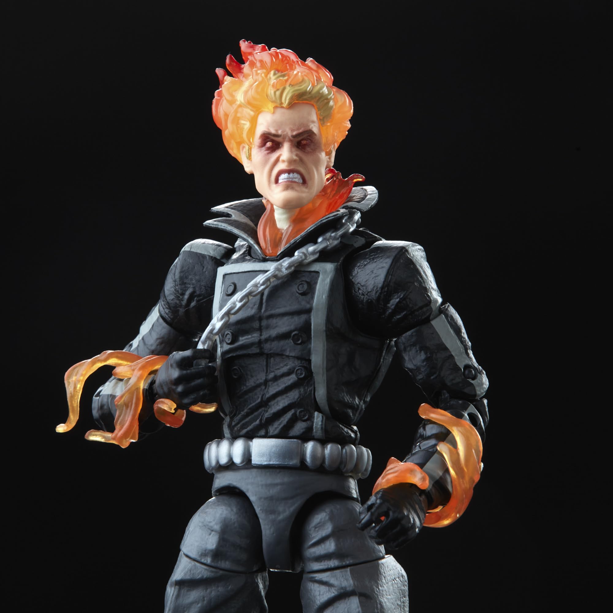 Hasbro Marvel Ghost Rider articulation close-up focusing on joints and sculpt.