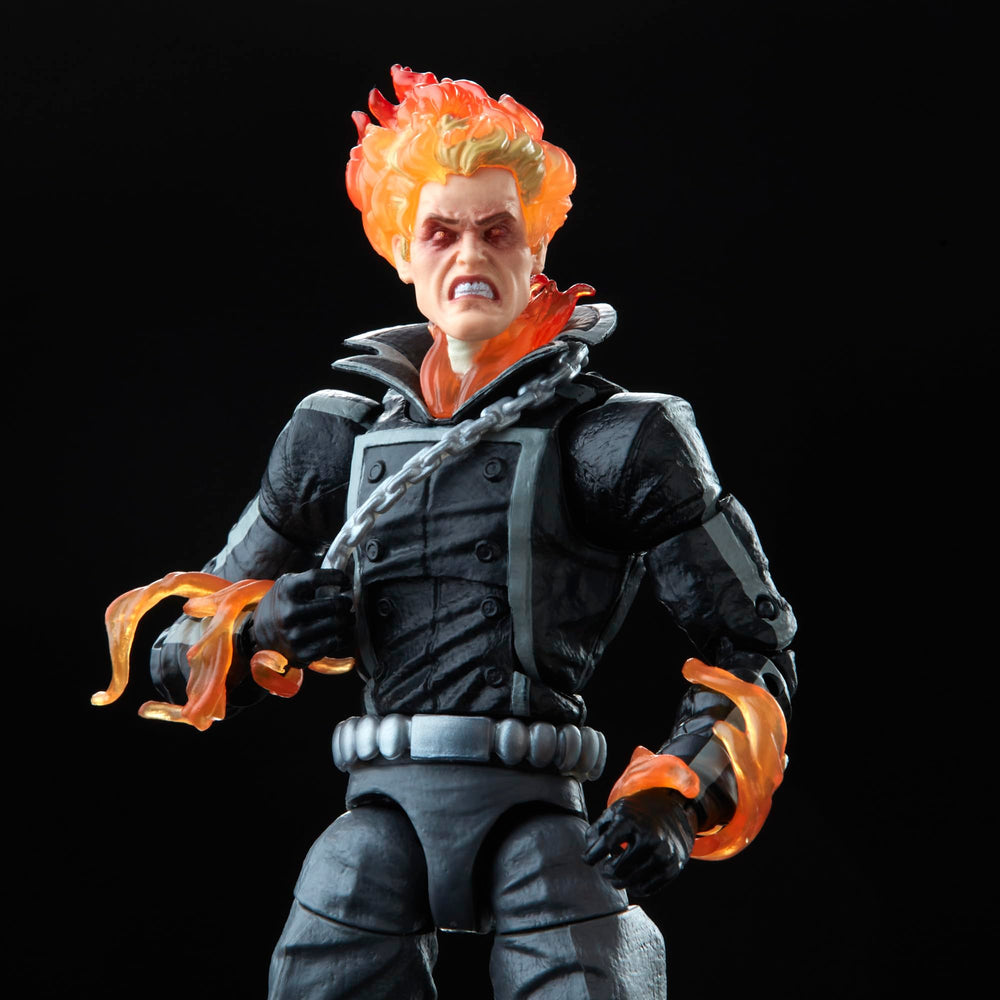 Hasbro Marvel Ghost Rider articulation close-up focusing on joints and sculpt.