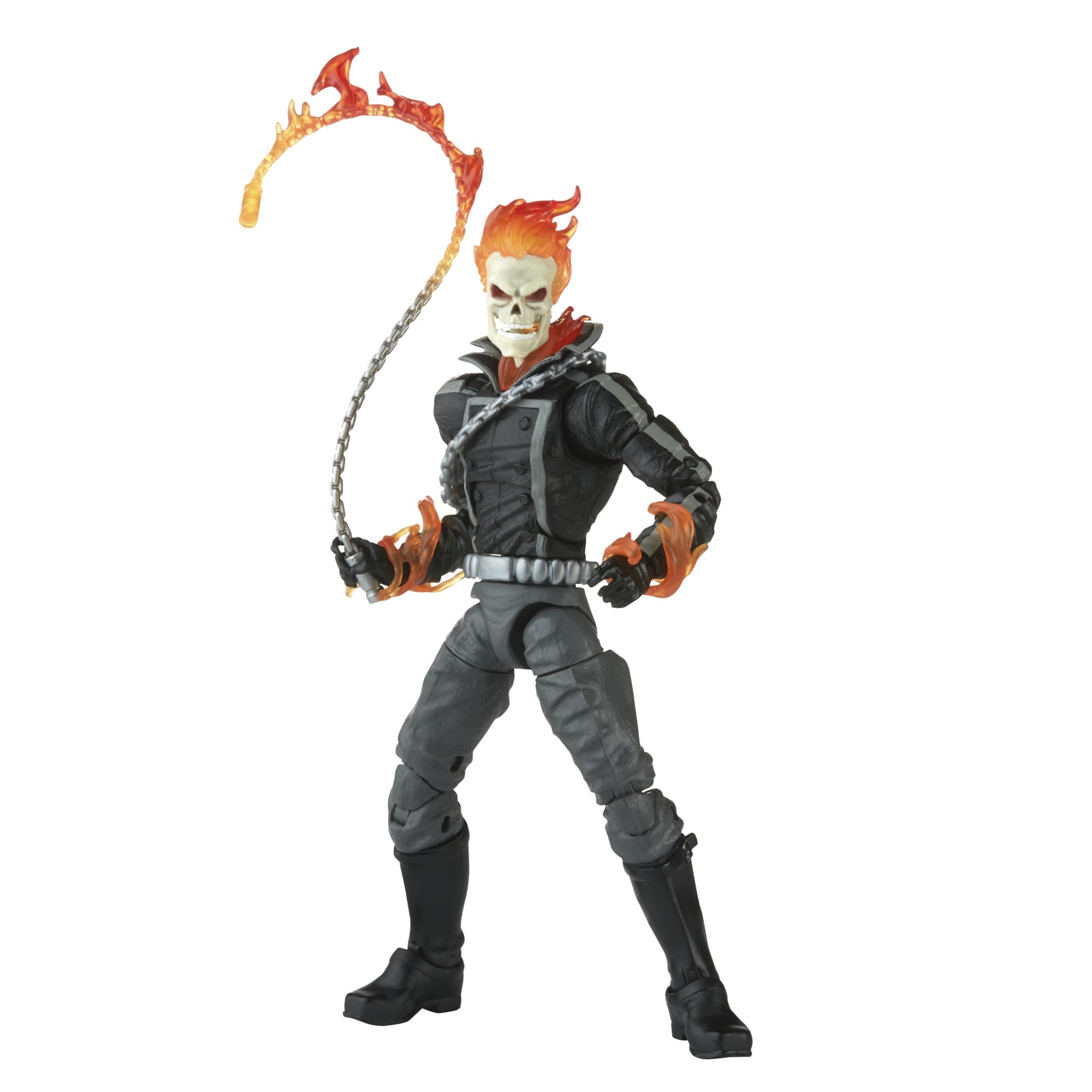 Hasbro Marvel Ghost Rider figure front view, ideal for shelf display.