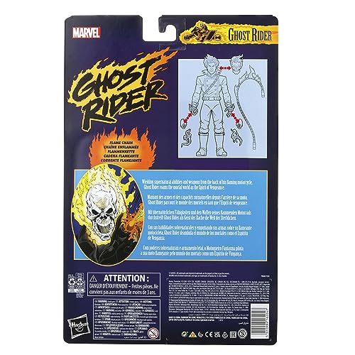 Hasbro Marvel Ghost Rider retro packaging image showcasing classic comic style.