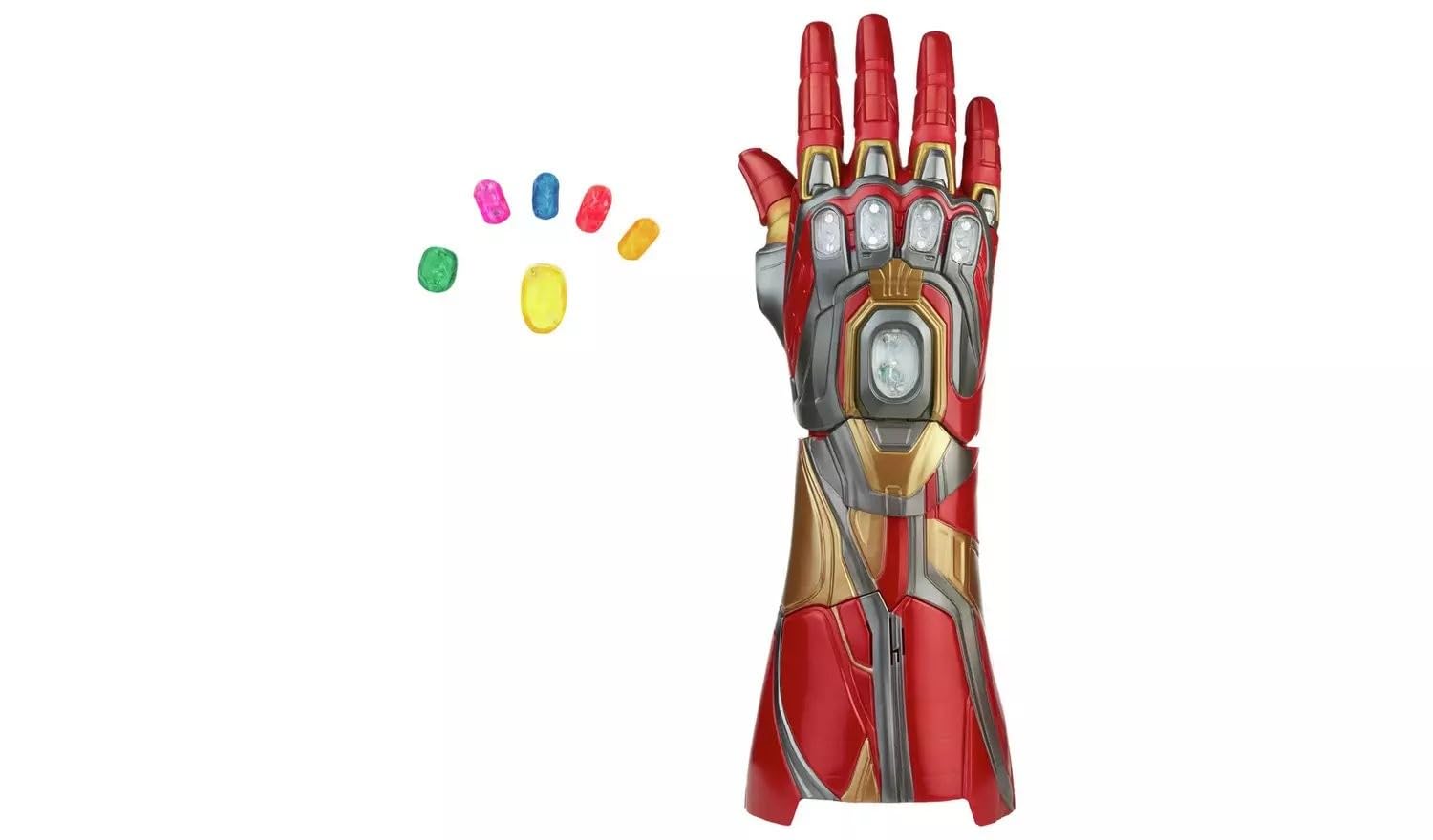 Hasbro Iron Man Nano Gauntlet open-hand pose enhances display