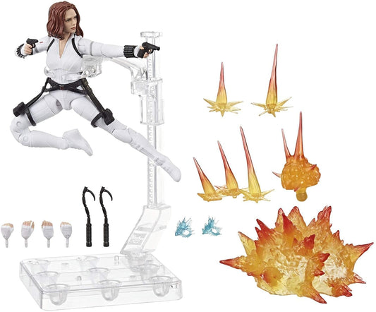 Marvel Hasbro Legends Black Widow figure with movie-inspired design for display