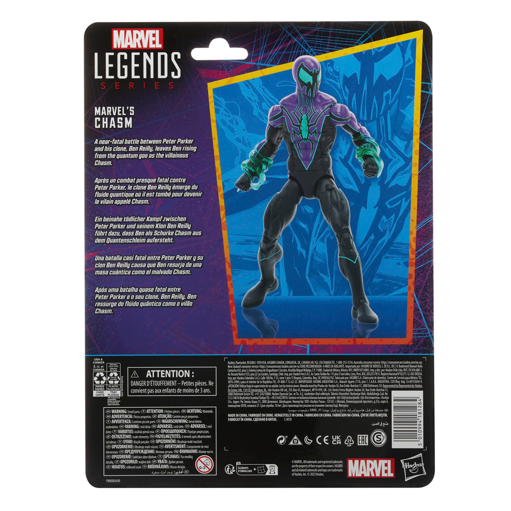 Hasbro Marvel Legends Chasm articulation points enable dynamic posing.