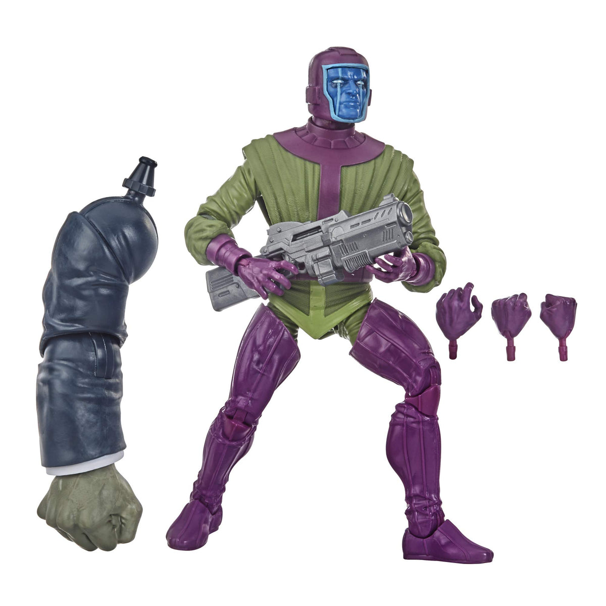 Hasbro Marvel Legends Kang figure close-up showing premium articulation for poseable display.