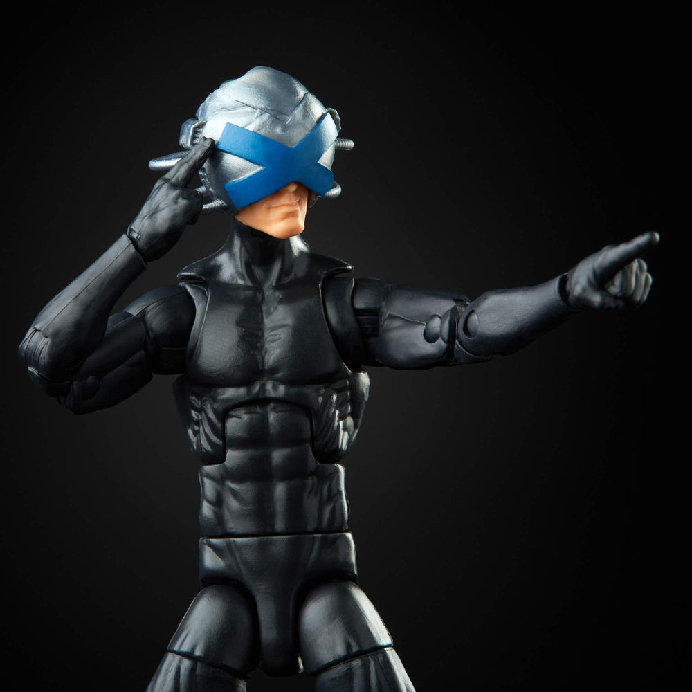 Hasbro Marvel Legends Charles Xavier figure showcases iconic suit details for collectors.
