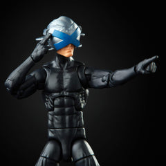 Hasbro Marvel Legends Charles Xavier figure showcases iconic suit details for collectors.