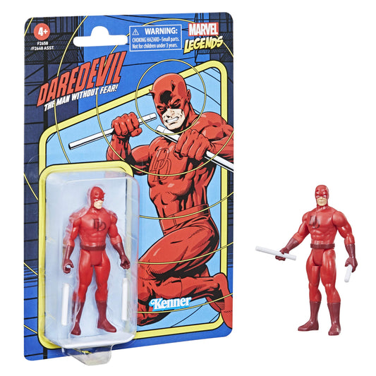 Hasbro Marvel Legends Daredevil figure with premium articulation for dynamic posing.