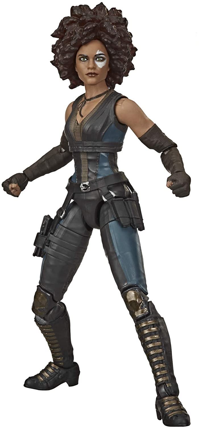 Hasbro Marvel Legends Domino 6-inch figure front view for display and poseable collection.