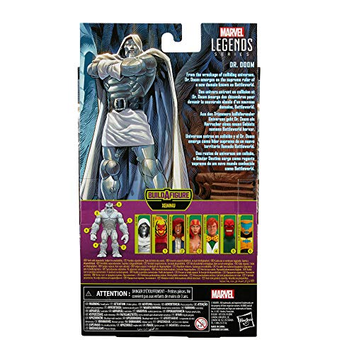 Hasbro Marvel Legends Dr. Doom figure side view highlights detailed articulation for dynamic posing.