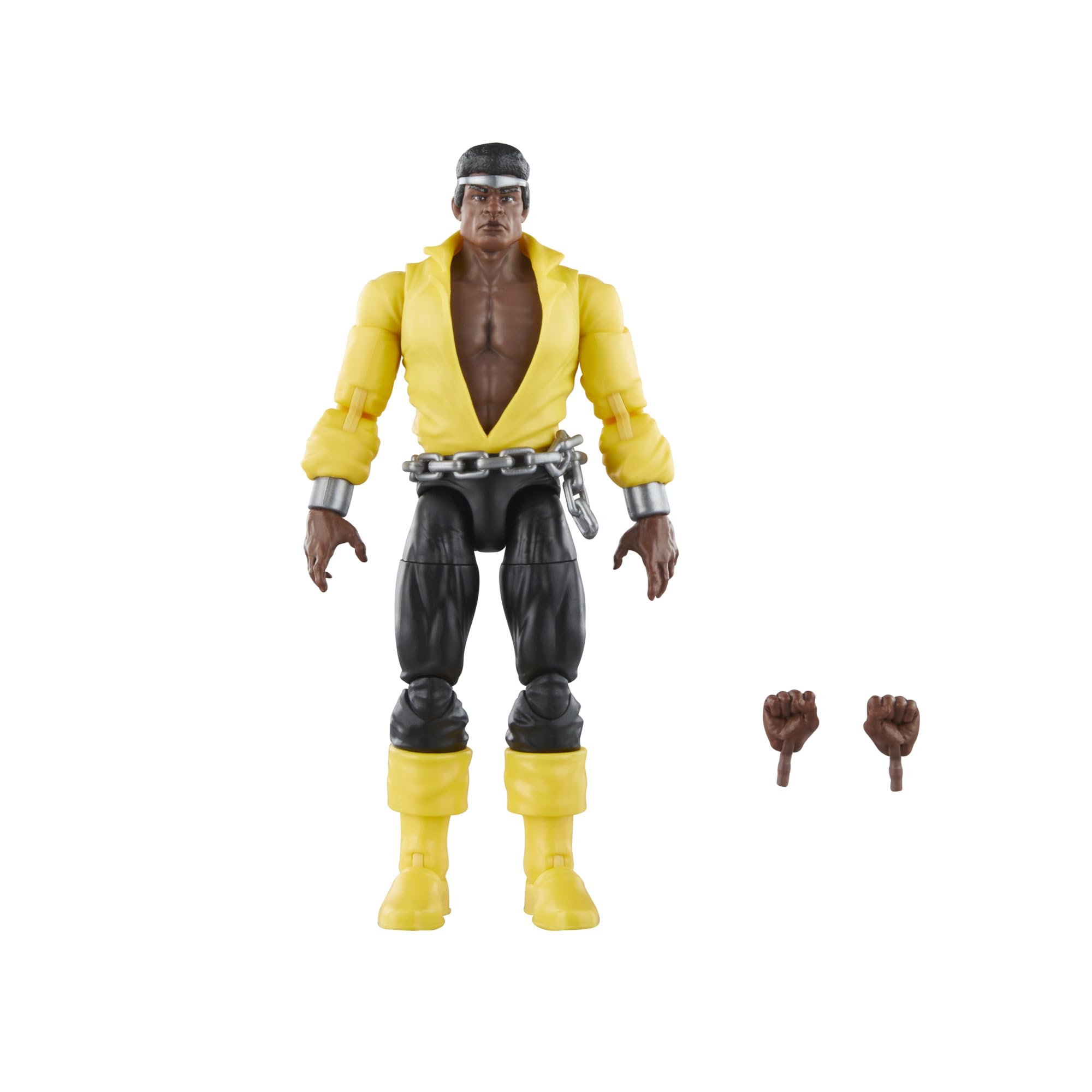 Hasbro Marvel Legends Luke Cage Power Man figure front view, ideal for display.