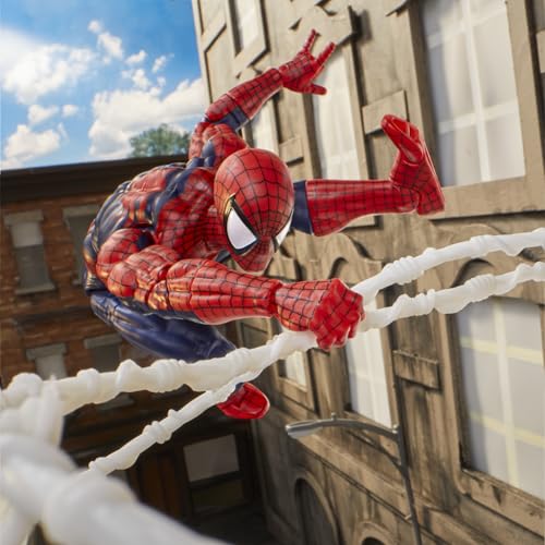 Hasbro Marvel Legends Spider-Man deluxe packaging highlights pose possibilities.