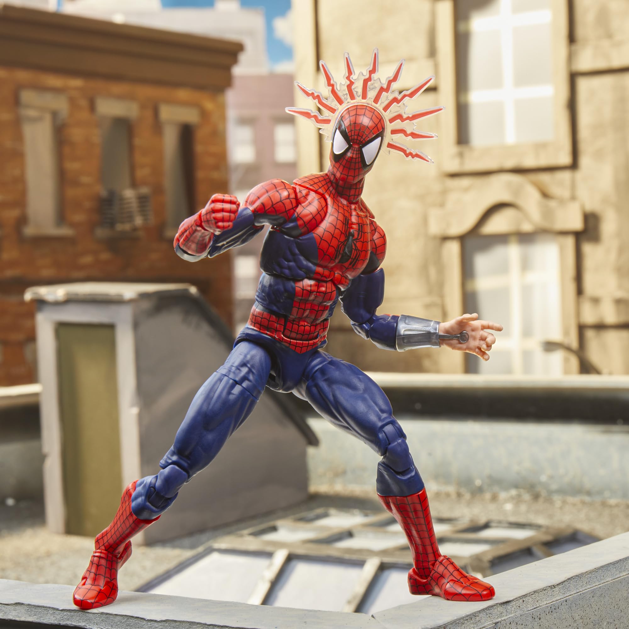 Hasbro Marvel Legends Spider-Man deluxe thwip hands for dynamic web-slinging poses.