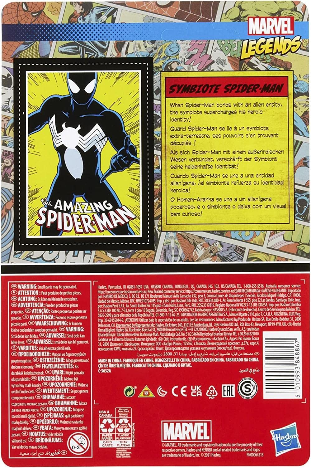 Hasbro Marvel Symbiote Spider-Man figure articulates for action-ready pose