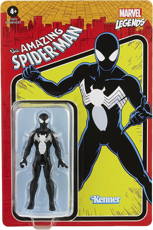Hasbro Marvel Legends Retro packaging showcasing Symbiote Spider-Man