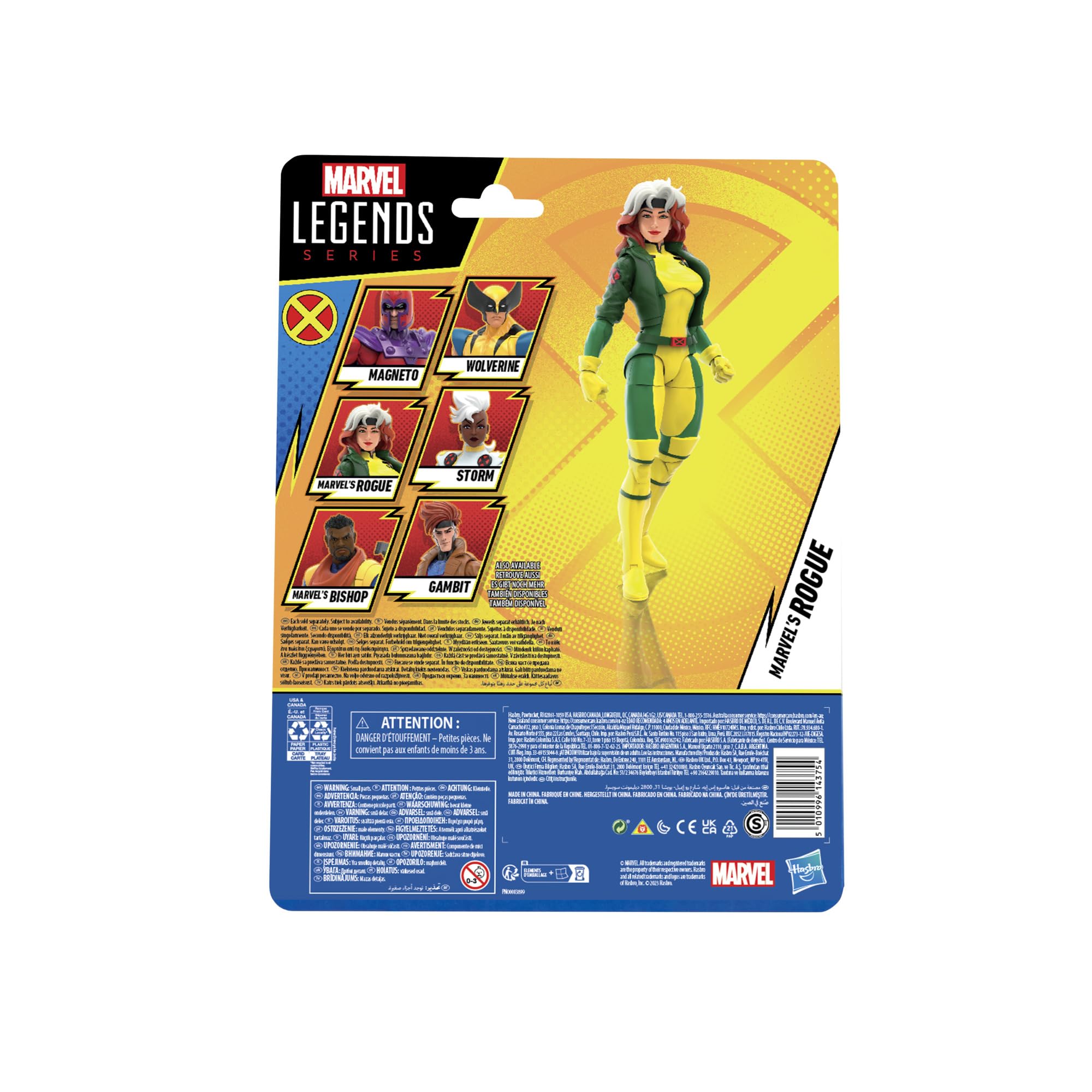 Hasbro Marvel Legends Rogue X-Men97 articulation with head, arms, and legs