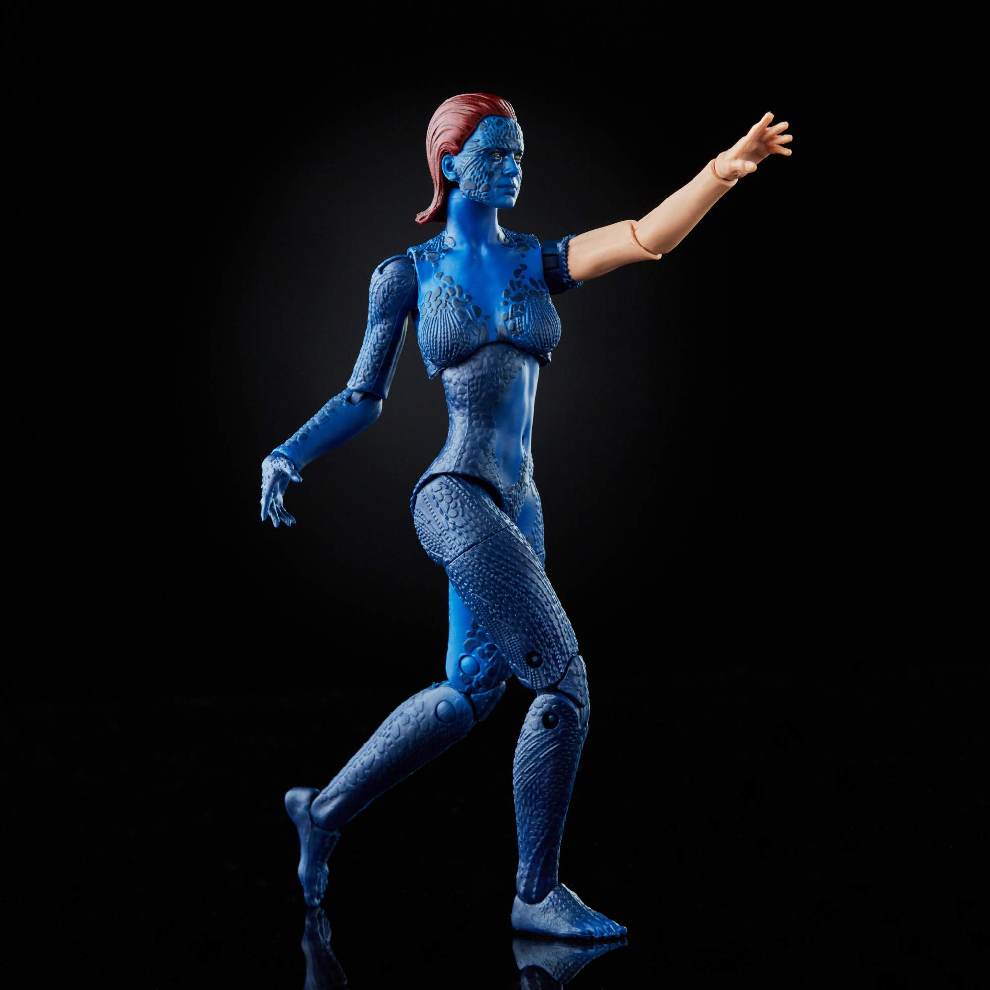 Hasbro Marvel Legends Mystique design emphasizes premium sculpt and detail.