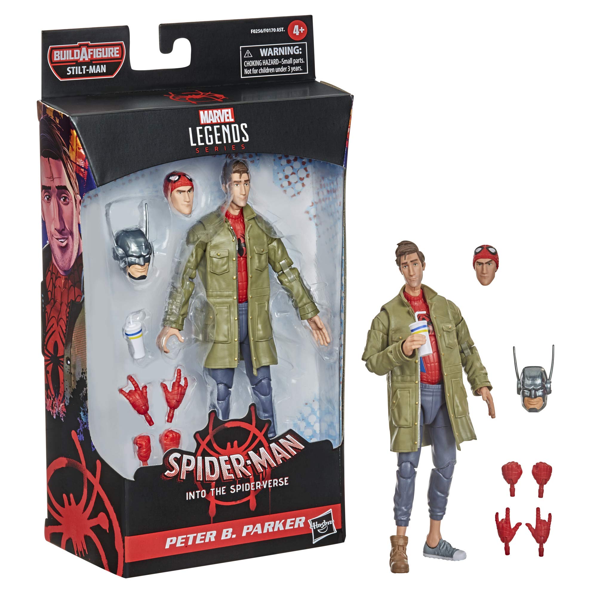 Peter B Parker figure shows multiple articulation points for dynamic poses.
