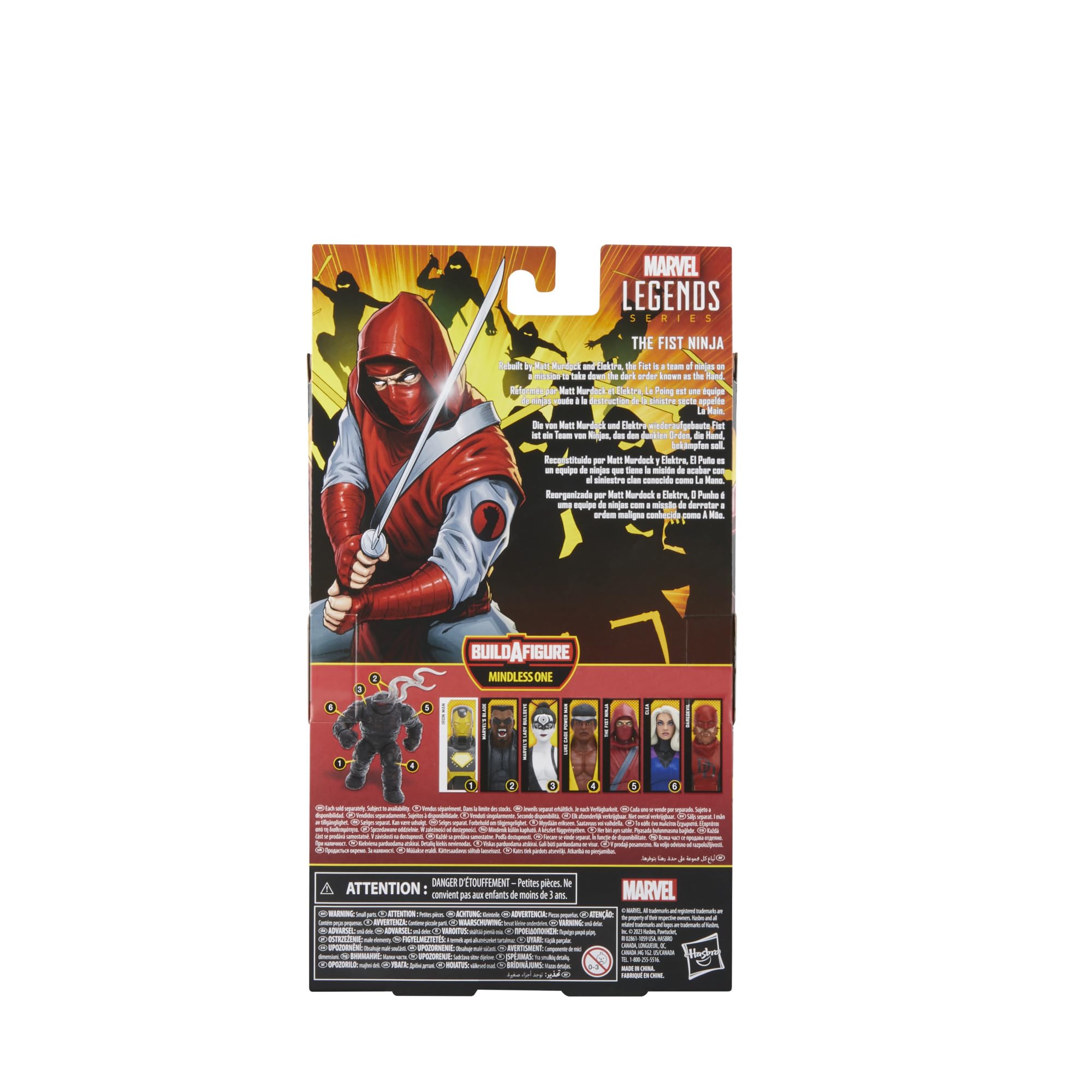 Hasbro Marvel Legends Fist Ninja alternate head offers different expressions.