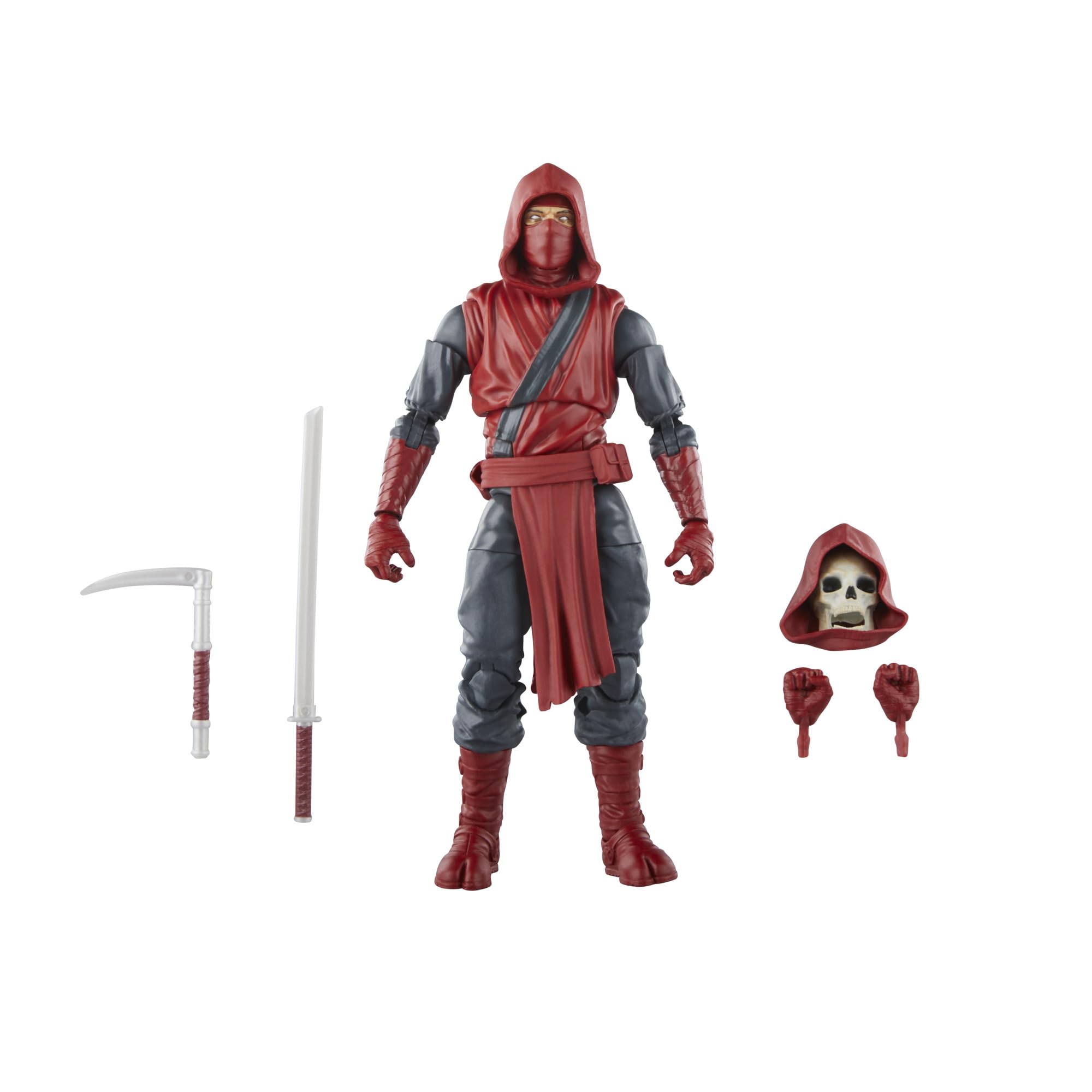 Hasbro Marvel Legends Fist Ninja front view showcases premium deco for display.