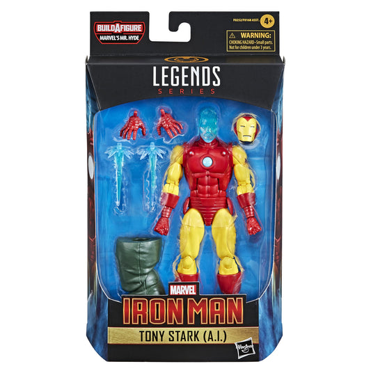 Hasbro Marvel Legends Tony Stark AI figure articulation points enable expressive poses