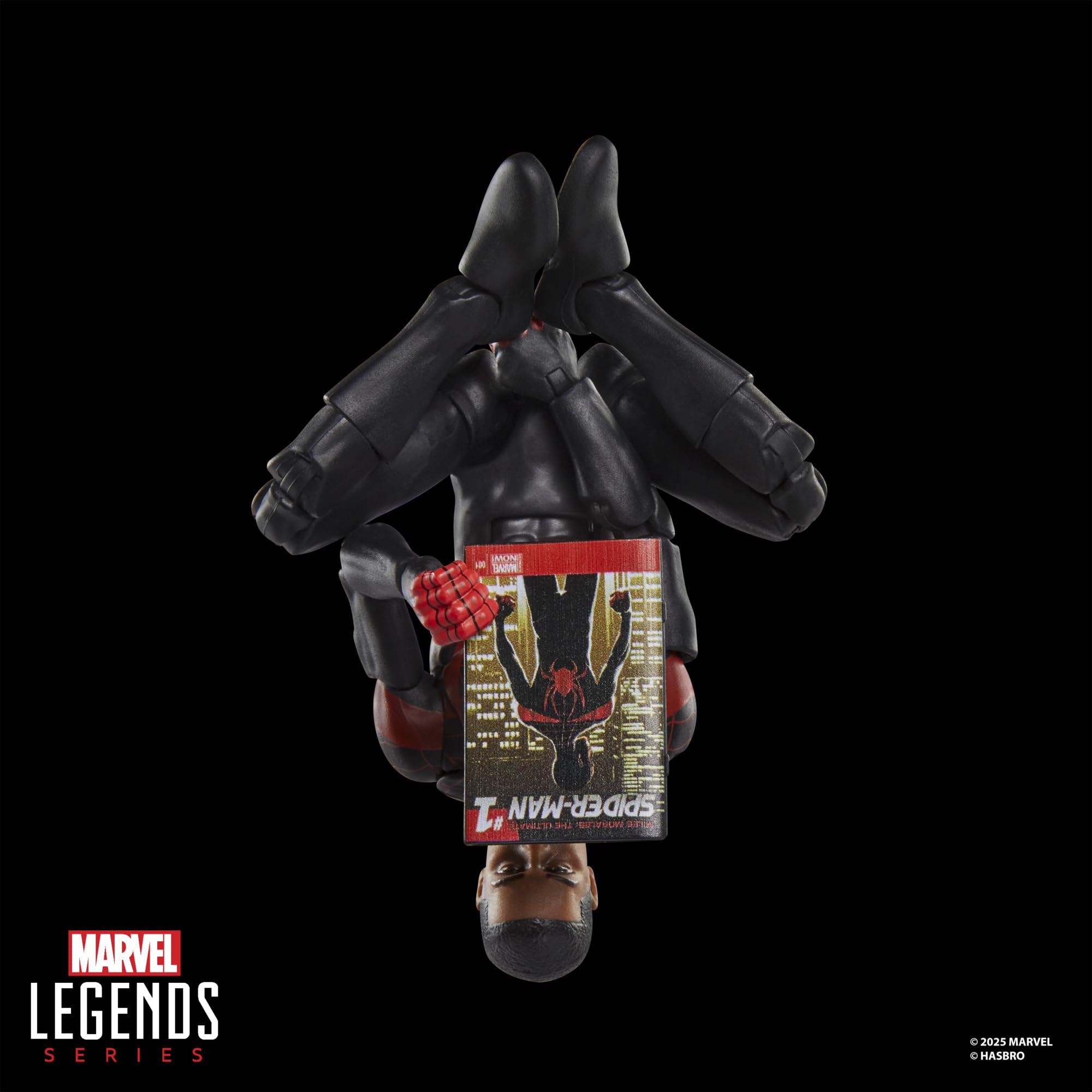Hasbro Marvel Legends Ultimate Miles Morales, accessories display for action-ready setups.