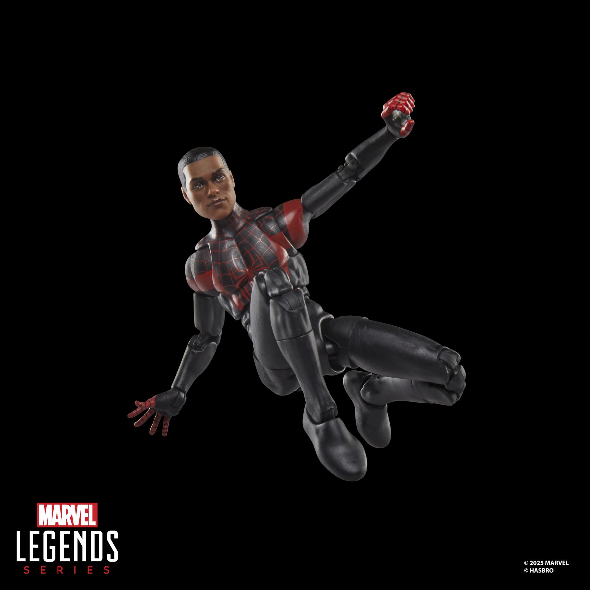Hasbro Marvel Legends Ultimate Miles Morales figure, alternate hands expand posing possibilities.