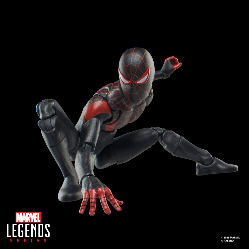 Hasbro Marvel Legends Ultimate Miles Morales, premium deco complements Marvel collection.