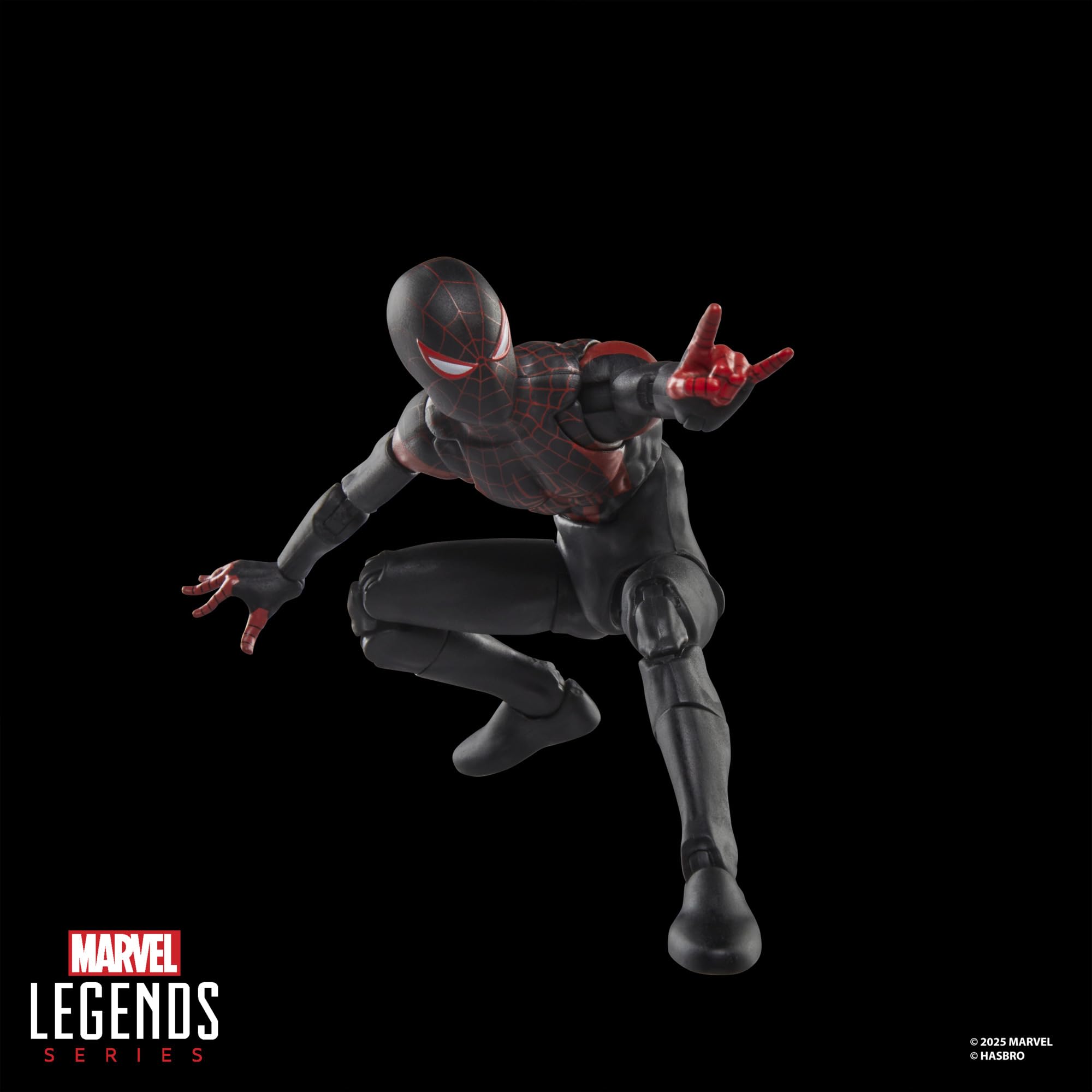 Hasbro Marvel Legends Ultimate Miles Morales, poseable head and limbs for action scenes.
