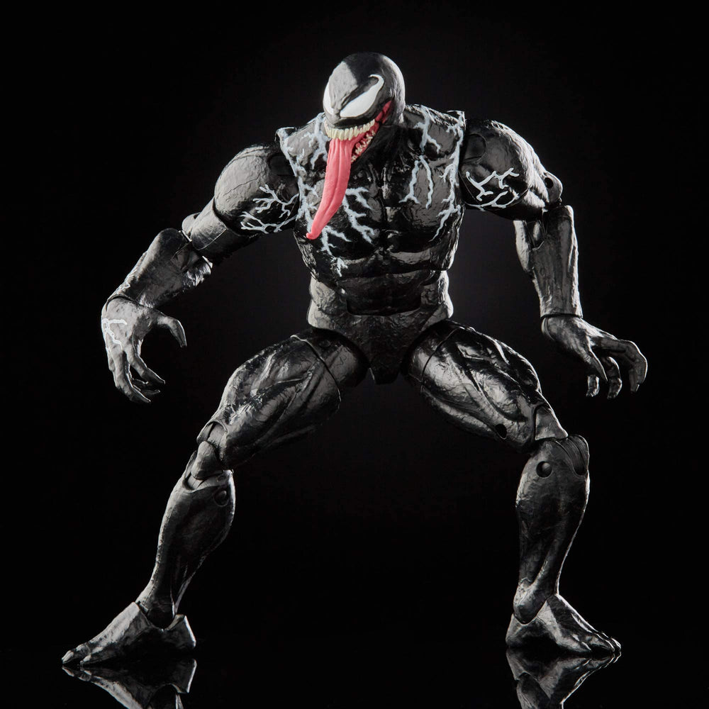 Hasbro Marvel Legends Venom 6inch figure pose-ready stance for shelf setups