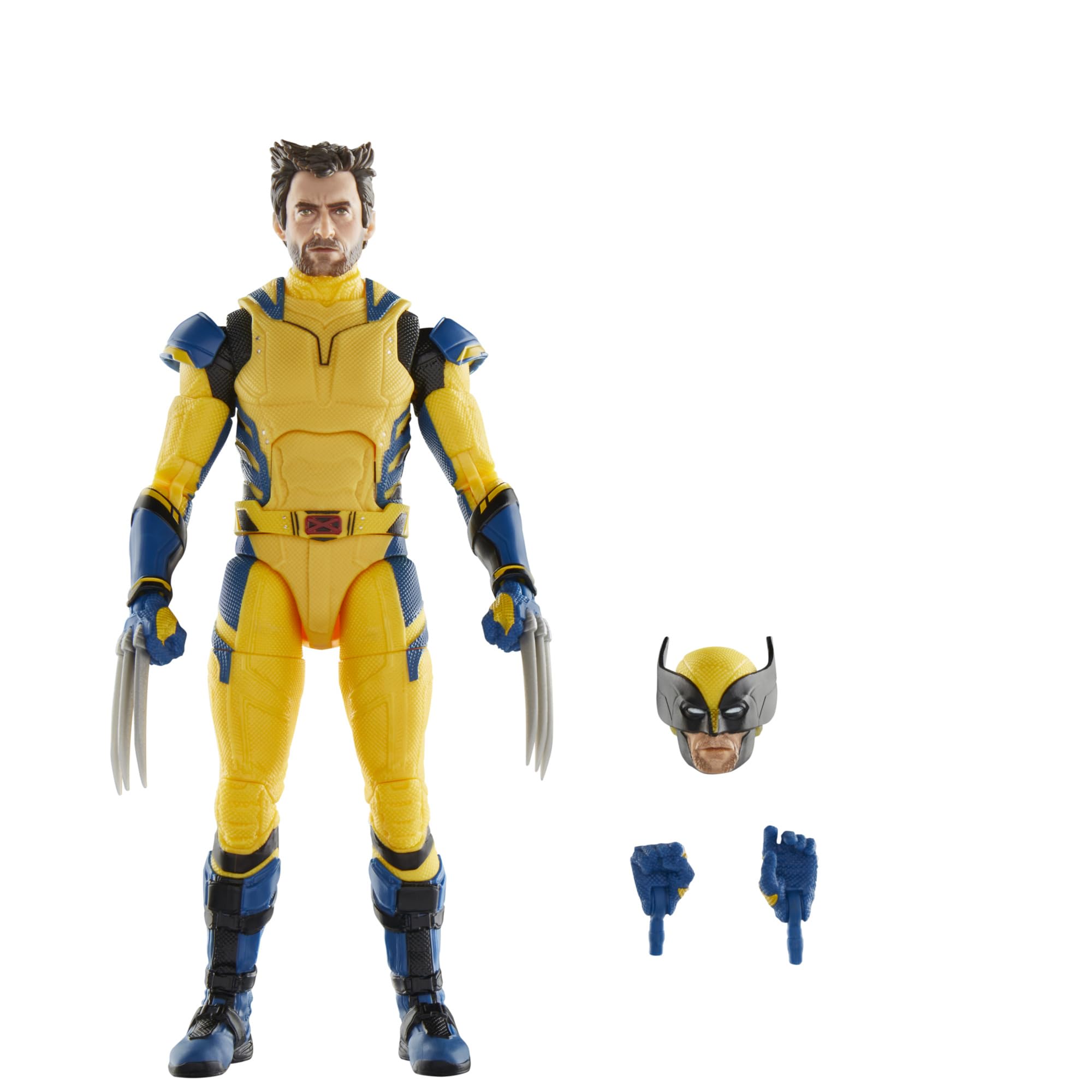 Hasbro Marvel Legends Wolverine-Deadpool figure front view for display