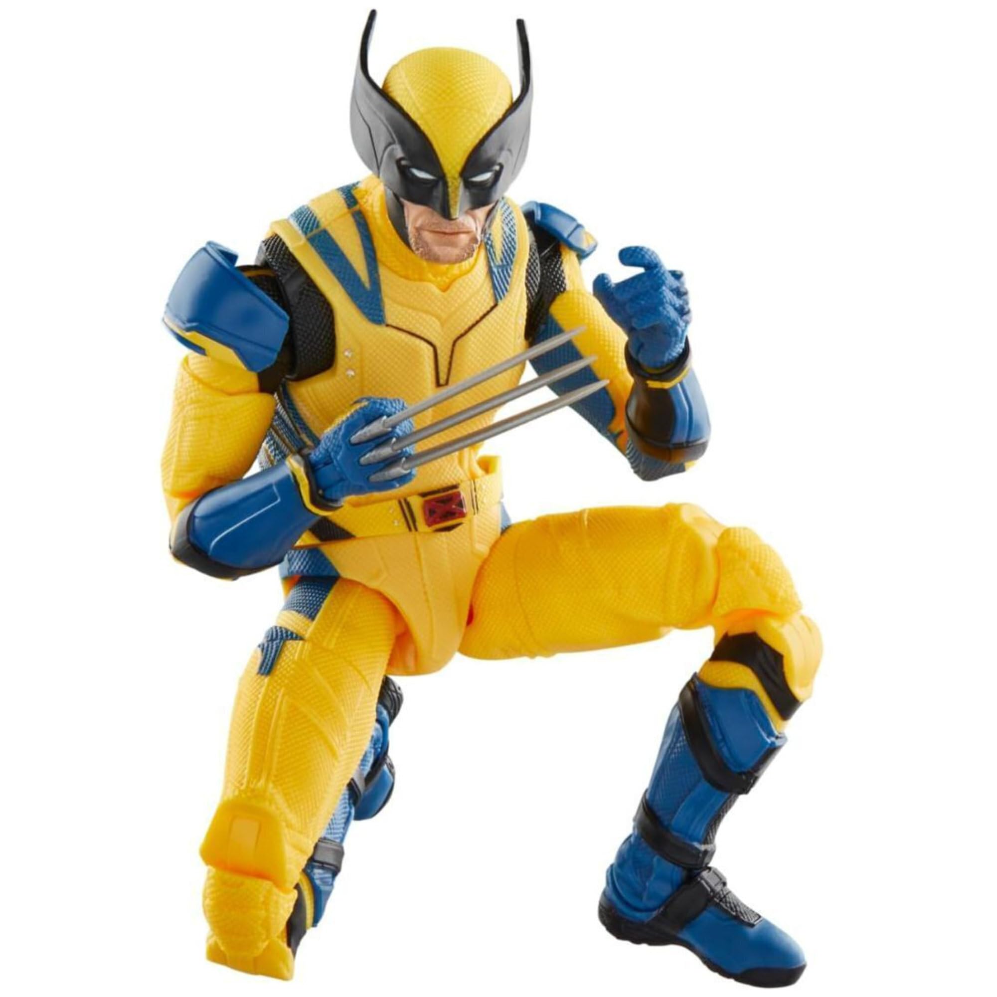 Hasbro Wolverine masked-head option enables dynamic display poses.