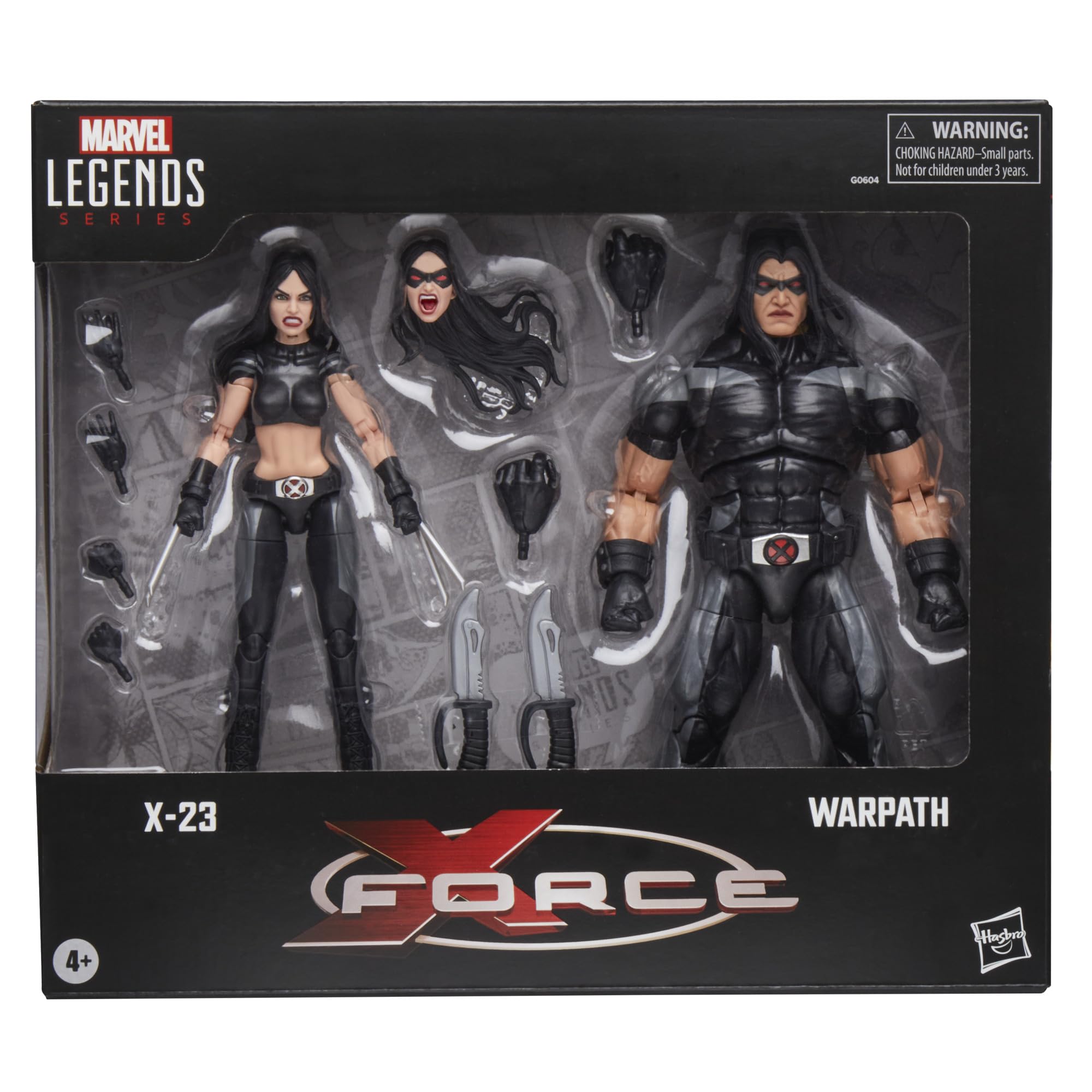 Close-up of X-23's detailed face sculpt and costume details