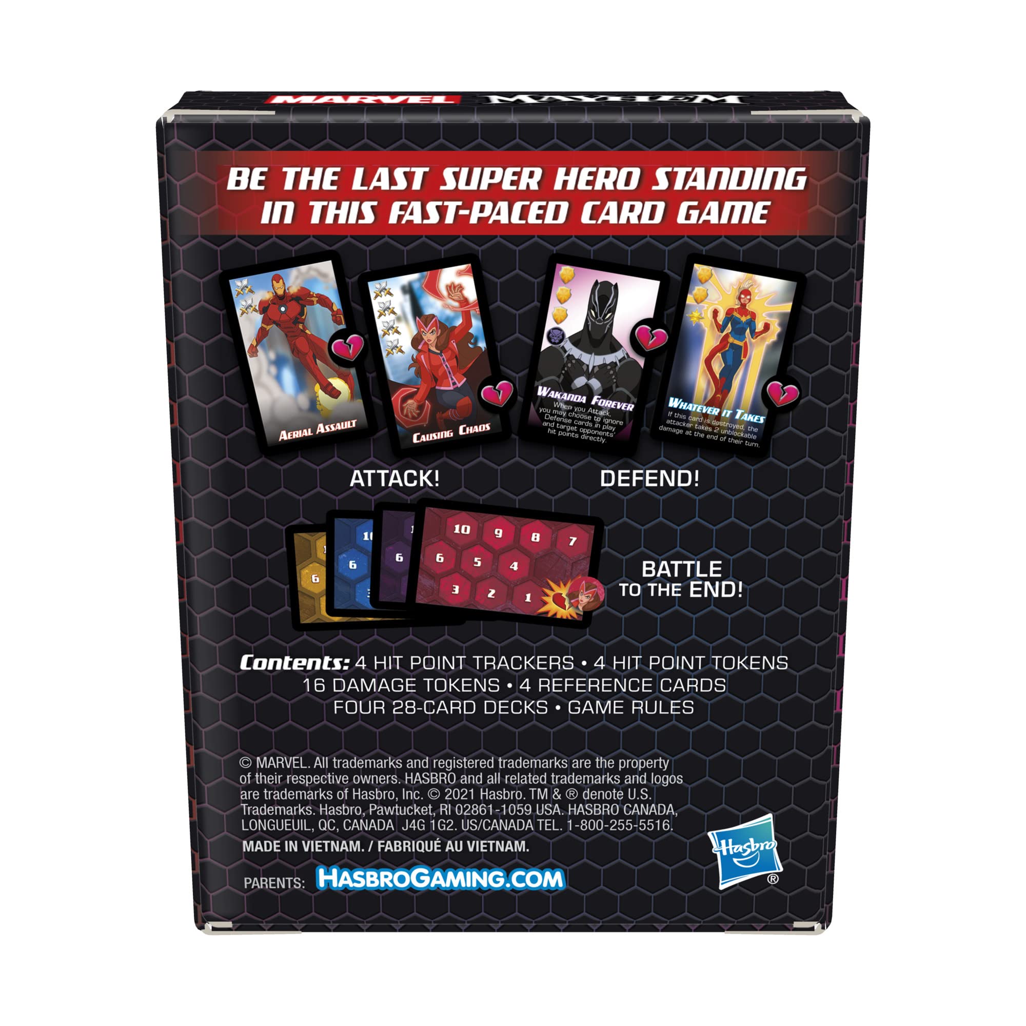 Hasbro Marvel Mayhem Black Panther speed cards showcase quick maneuvers