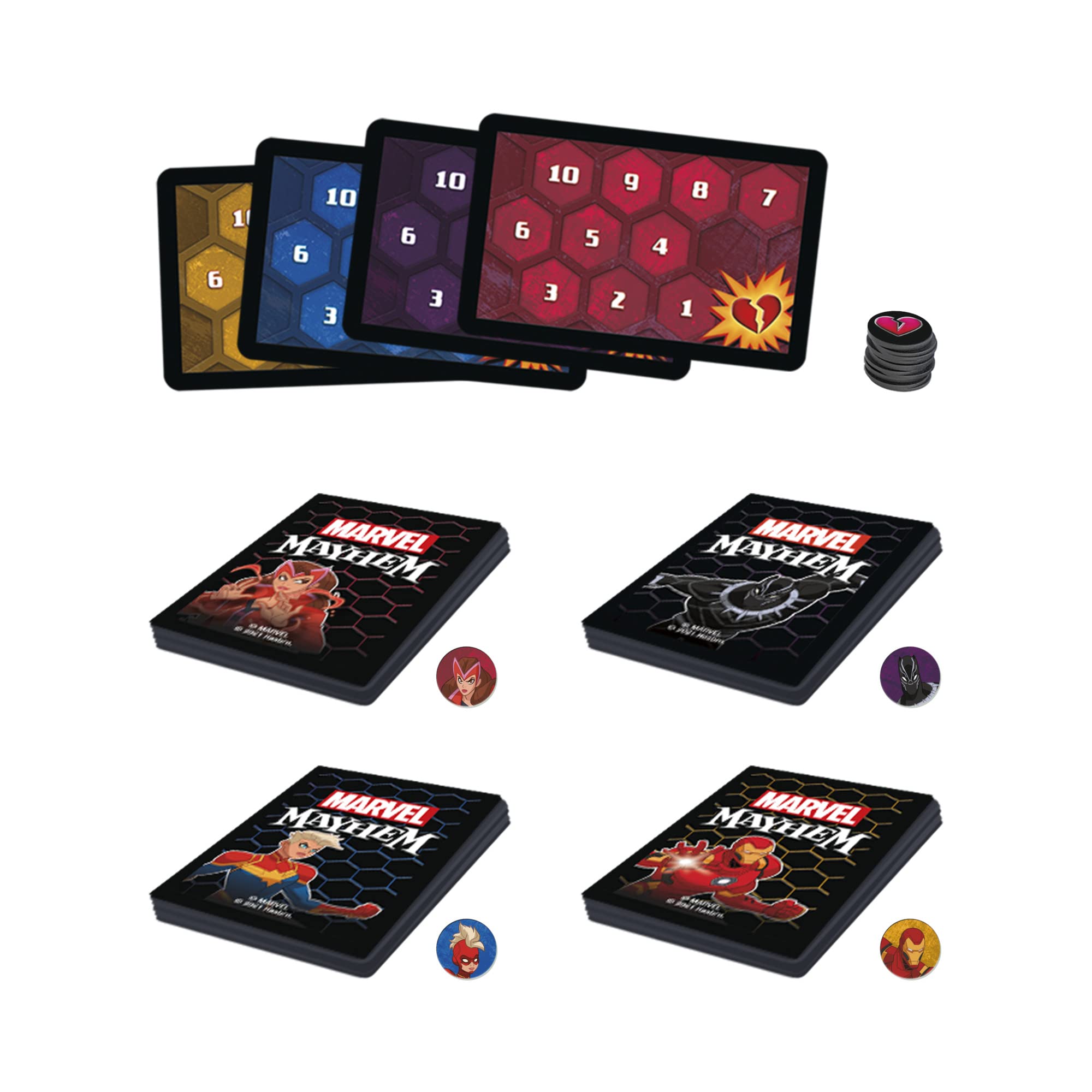 Hasbro Marvel Mayhem Captain Marvel power cards for dynamic play