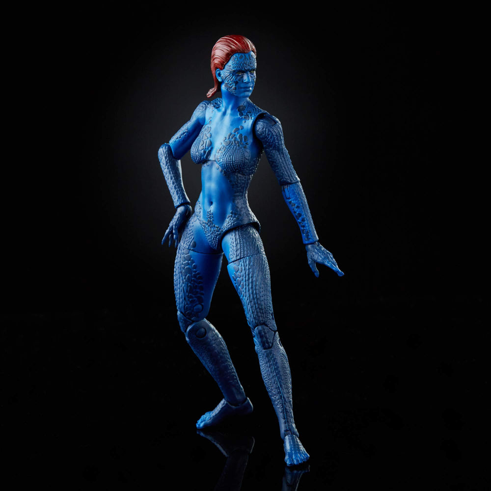 Marvel Mystique displayed on a shelf as part of a Marvel collection.