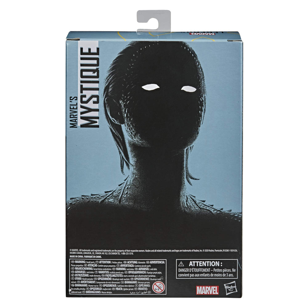 Marvel Mystique 6-inch figure showcased in a dynamic pose for collectors.