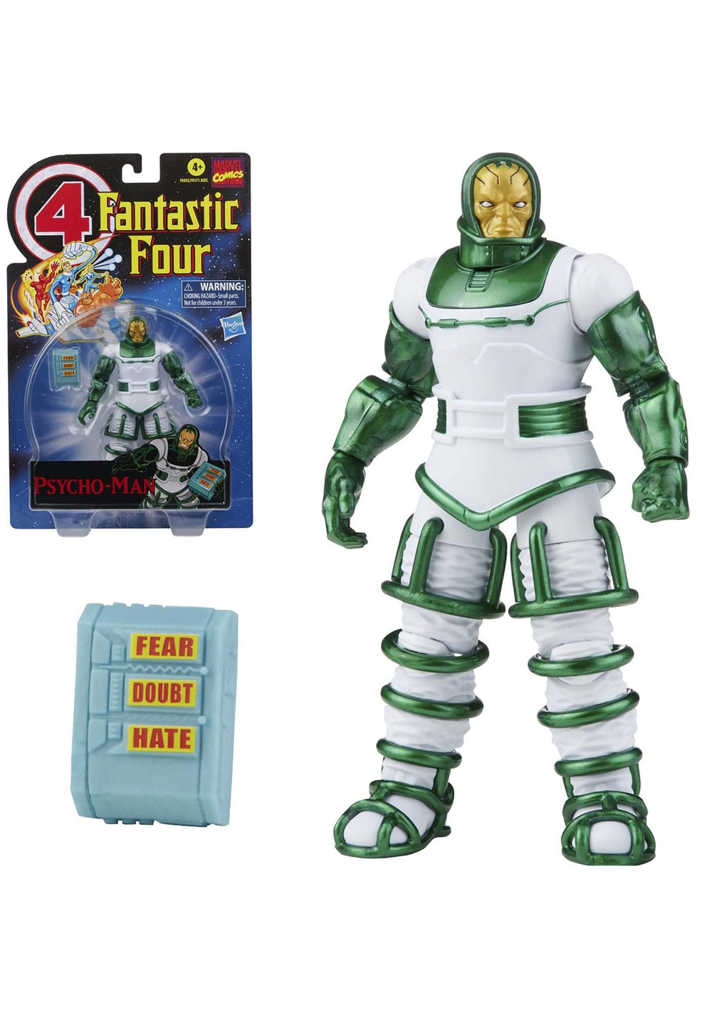 Hasbro Marvel Psycho-Man 6-inch figure shown with dynamic articulation for display and posing.