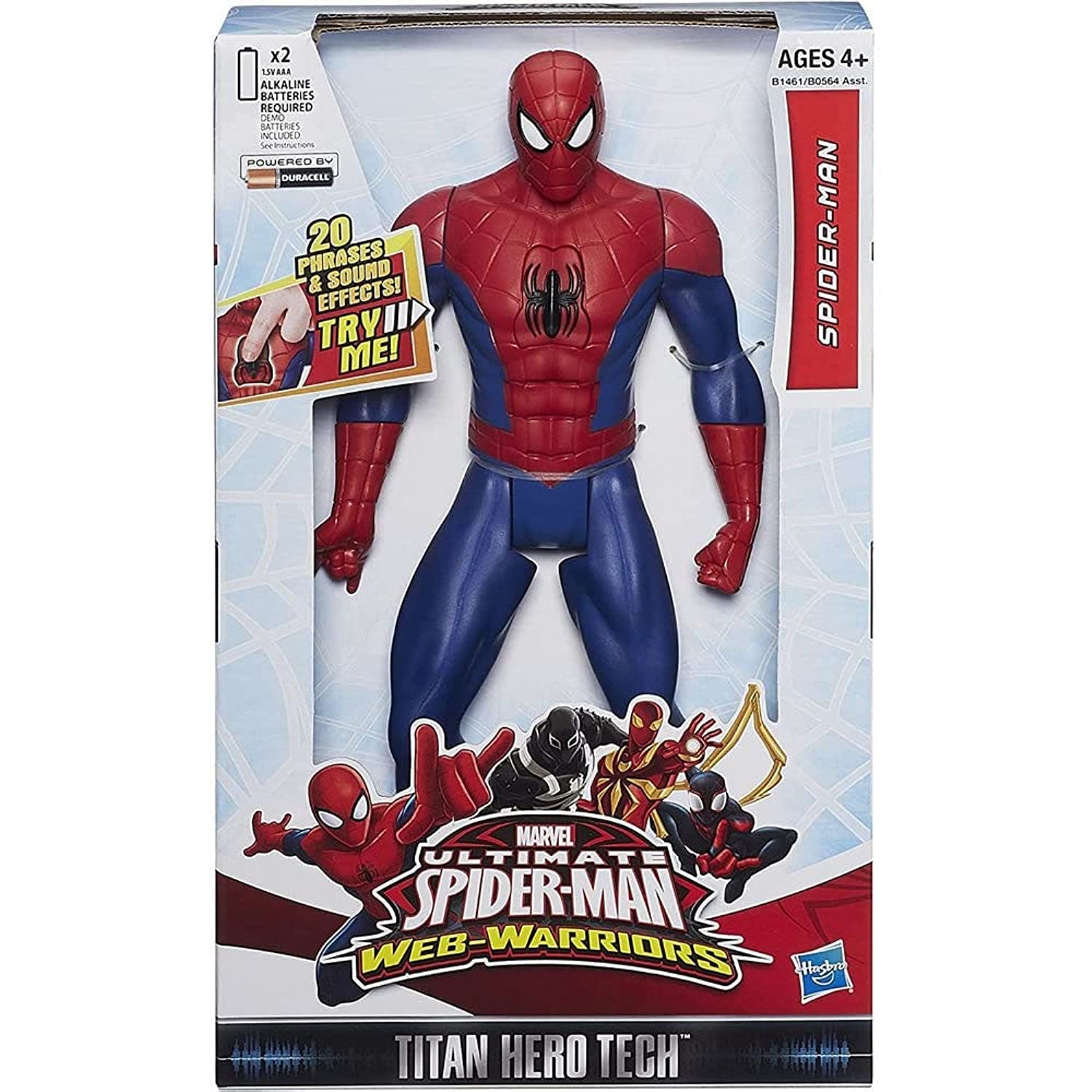 Hasbro Spider-Man 12-inch figure with face detail for display and action.